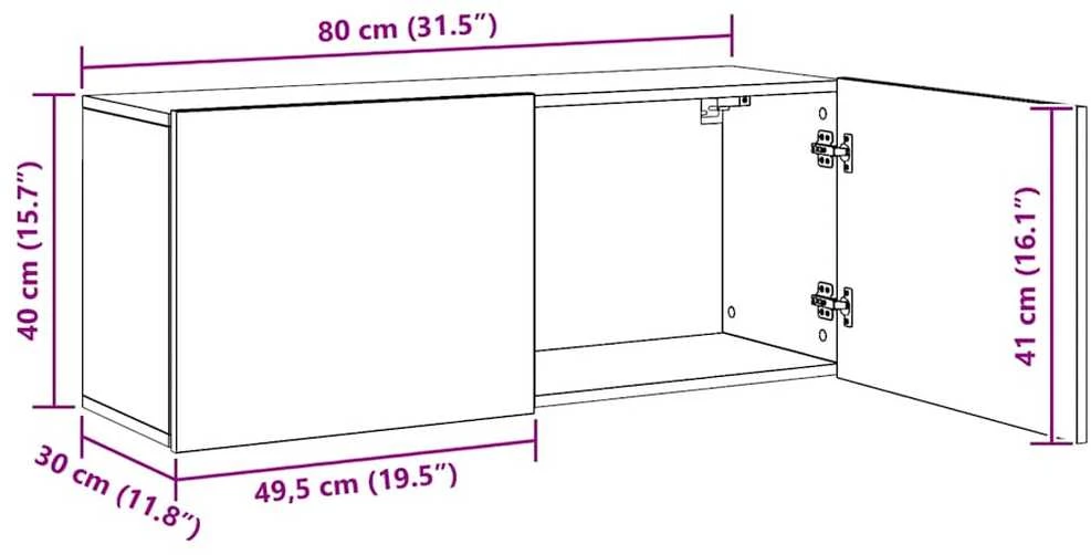 TV staliukas televizoriaus spintelė Sieninė Artisan ąžuolas 100x30x41 cm