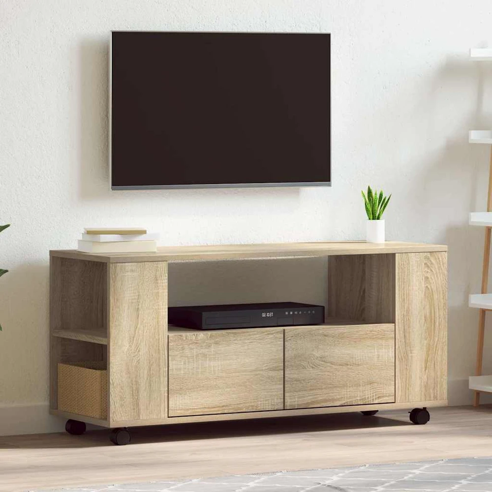 TV staliukas Televizoriaus spintelė, sonoma ąžuolo, 102x34,5x43cm, mediena