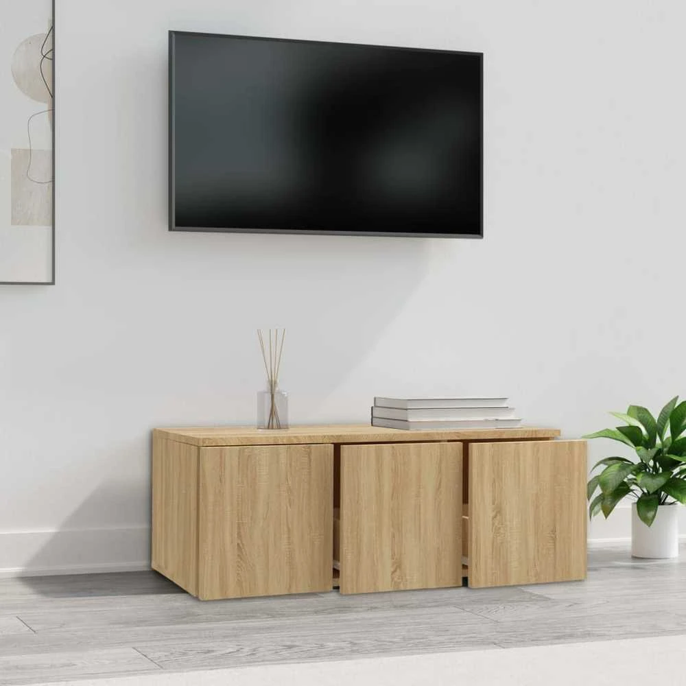 TV staliukas Televizoriaus spintelė, ąžuolo, 80x34x30cm, apdirbta mediena