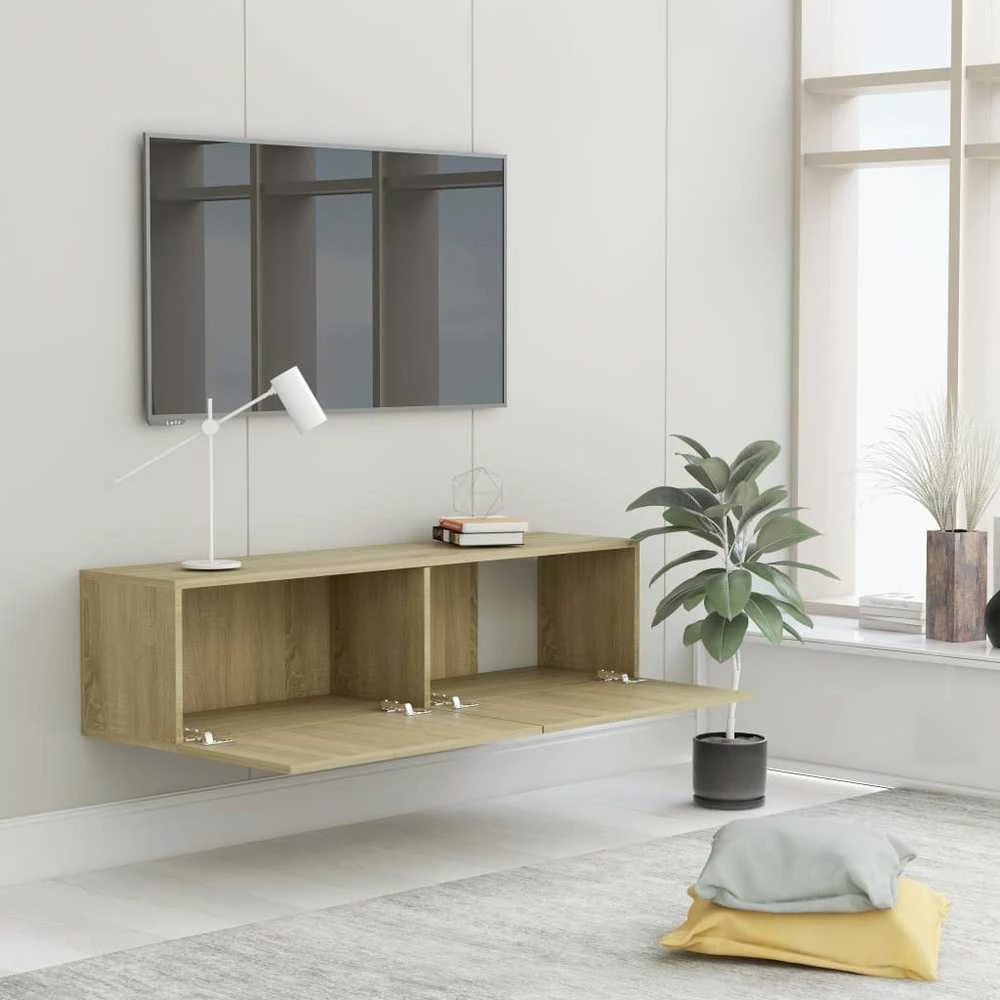 TV staliukas Televizoriaus spintelė, ąžuolo, 120x30x30cm, apdirbta mediena