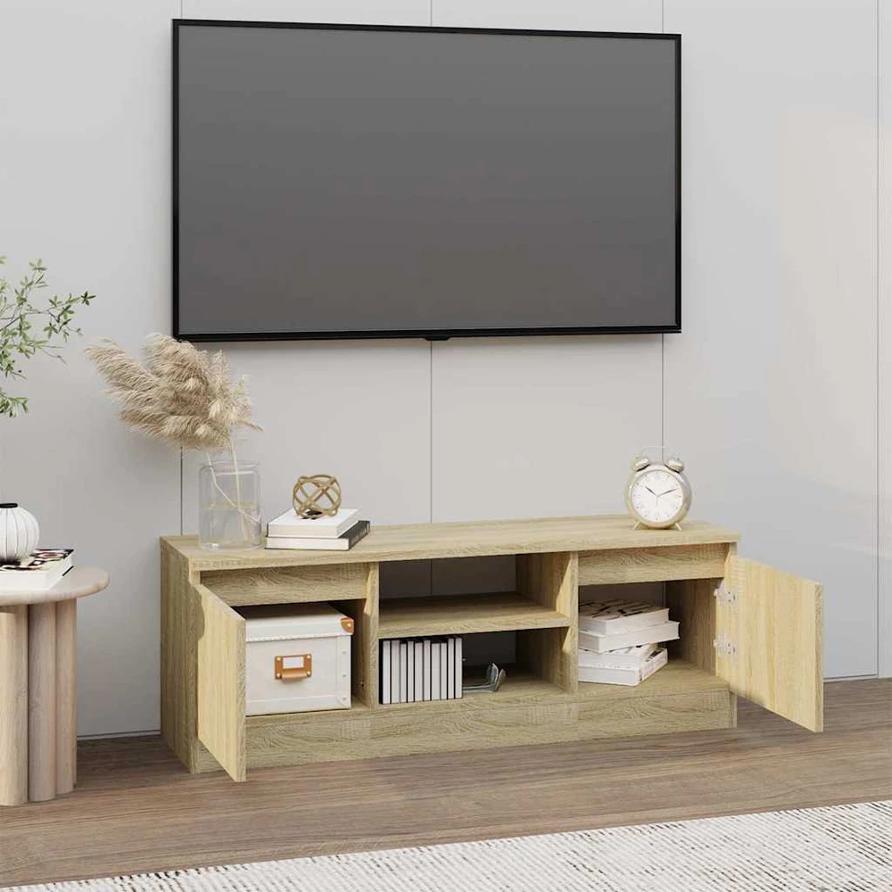 TV staliukas Televizoriaus spintelė su durelėmis, ąžuolo, 102x30x36cm