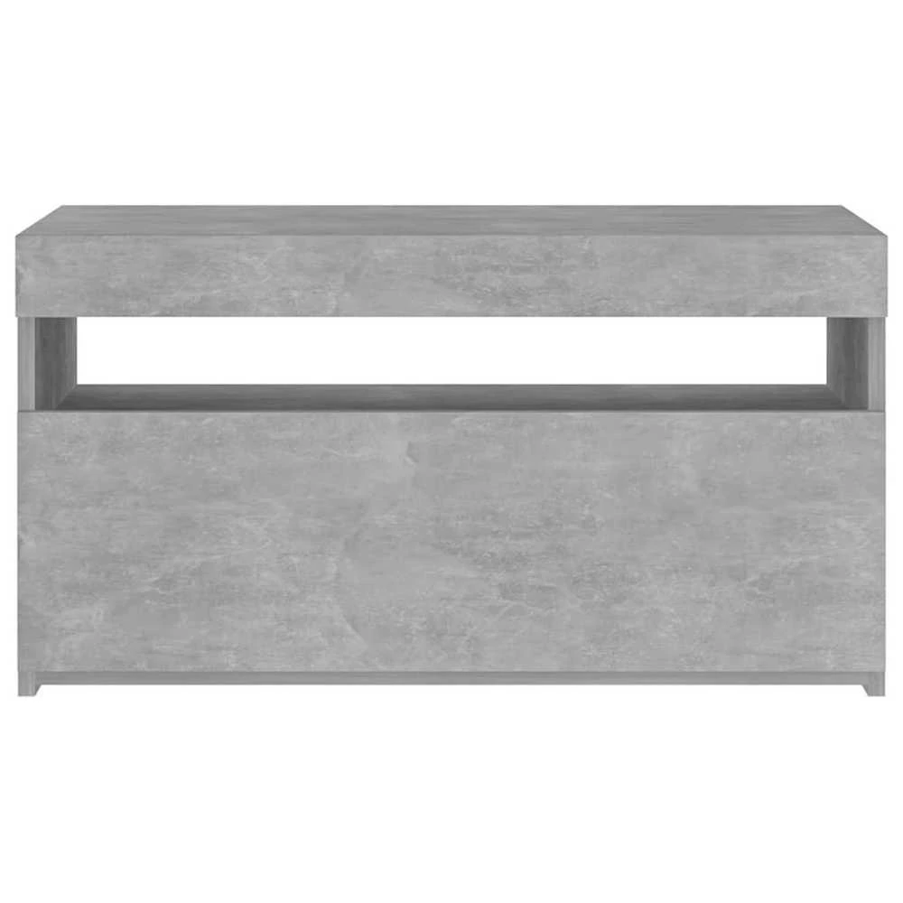 TV staliukas Televizoriaus spintelė su LED apšvietimu, betono, 75x35x40cm