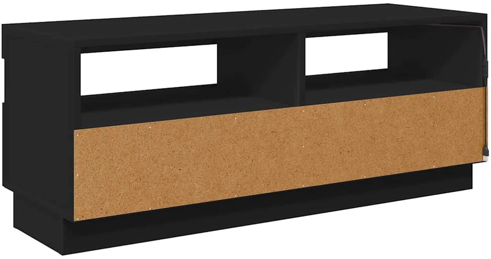 TV staliukas Televizoriaus spintelė su LED apšvietimu, juoda, 100x35x40cm