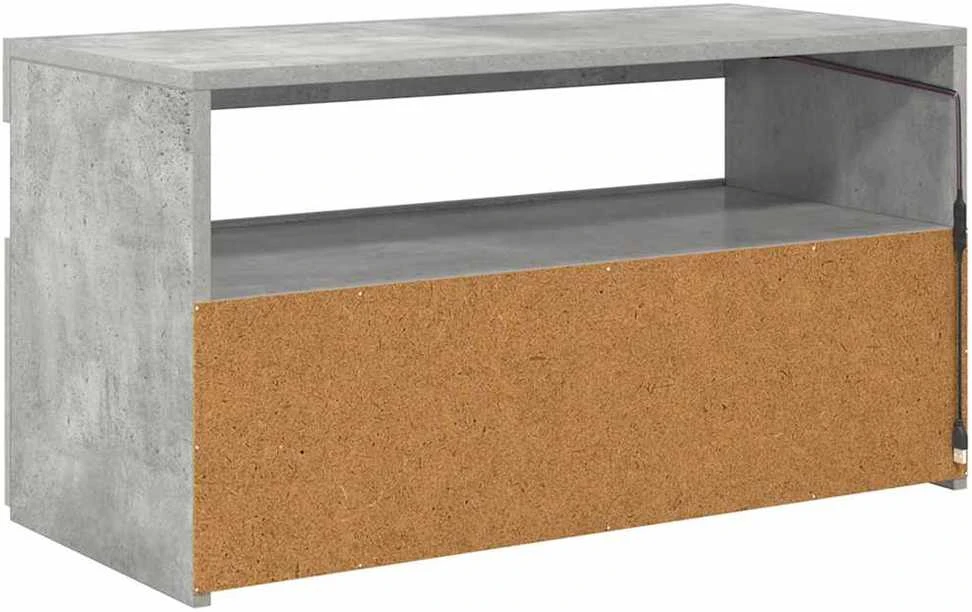 TV staliukas Televizoriaus spintelė su LED apšvietimu, betono, 75x35x40cm