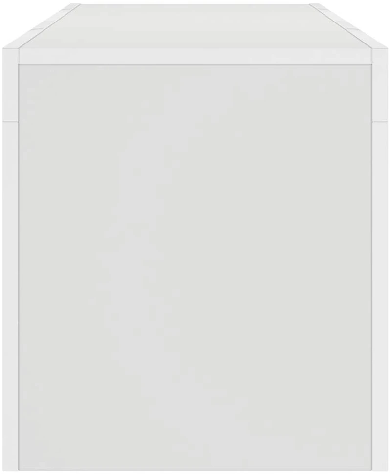 TV staliukas Televizoriaus spintelė su LED apšvietimu, balta, 120x35x40cm