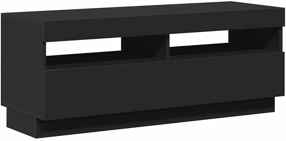 TV staliukas Televizoriaus spintelė su LED apšvietimu, juoda, 100x35x40cm