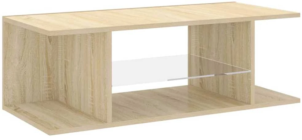TV staliukas Televizoriaus spintelė su LED apšvietimu, ąžuolo, 90x39x30cm