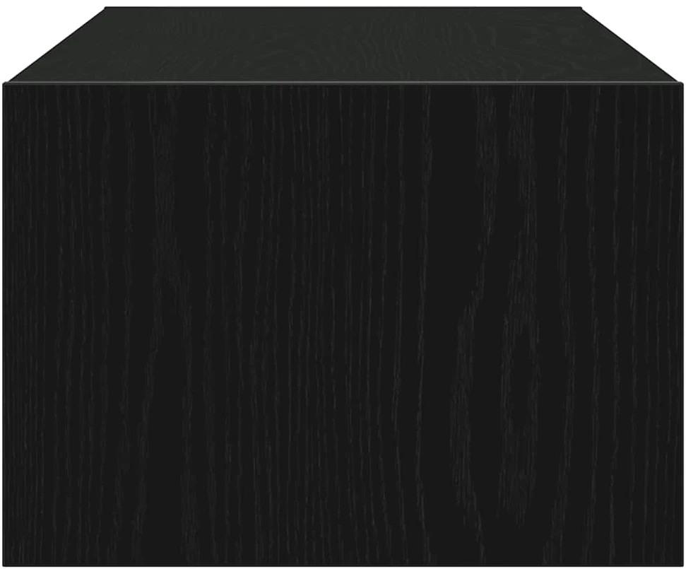 TV staliukas Televizoriaus spintelė su LED apšvietimu, juoda, 100X35,5x25 cm