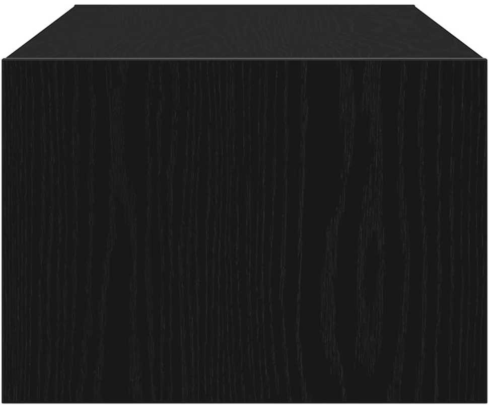 TV staliukas Televizoriaus spintelė su LED apšvietimu, juoda, 100X35,5x25 cm