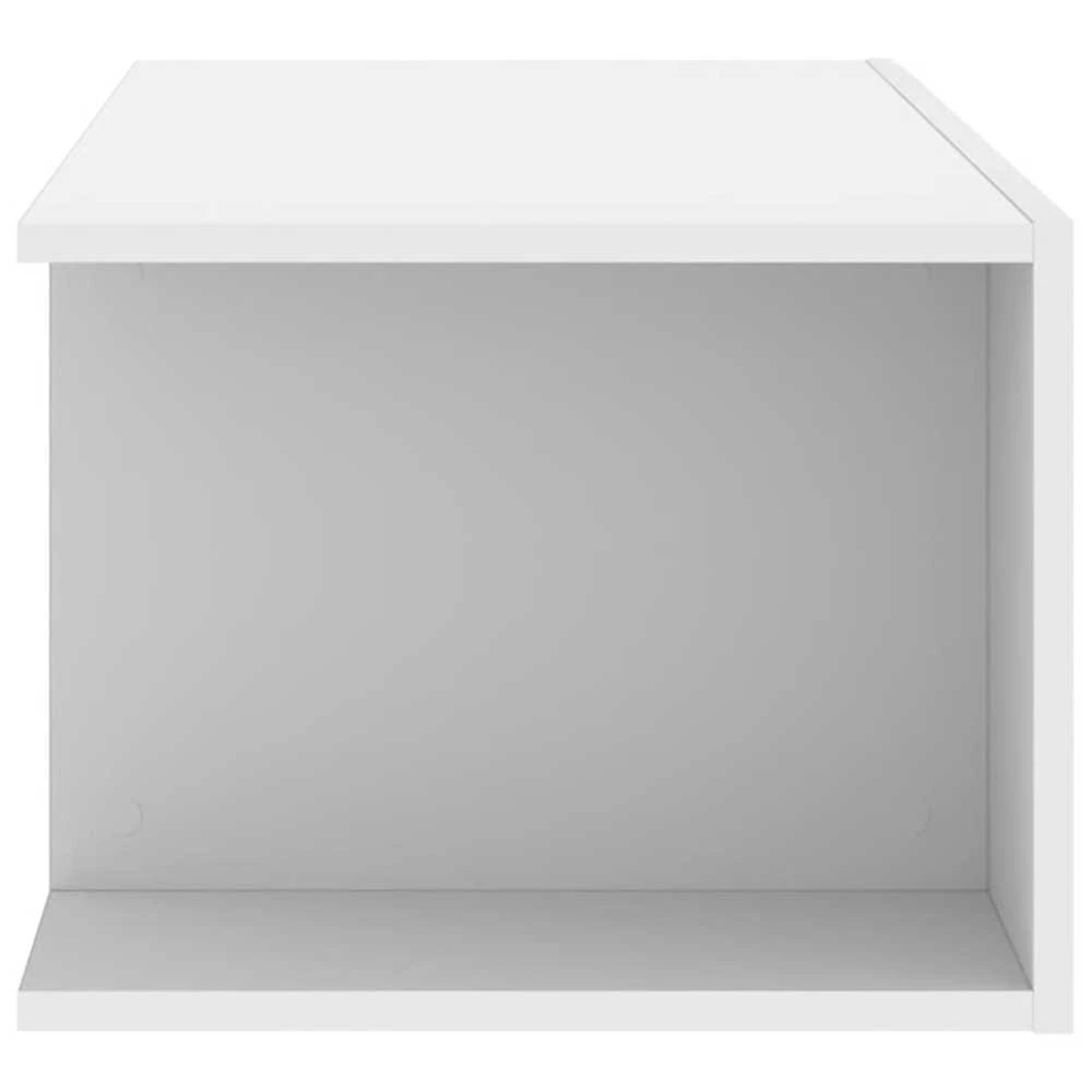 TV staliukas Televizoriaus spintelė su LED apšvietimu, balta, 90x39x30cm