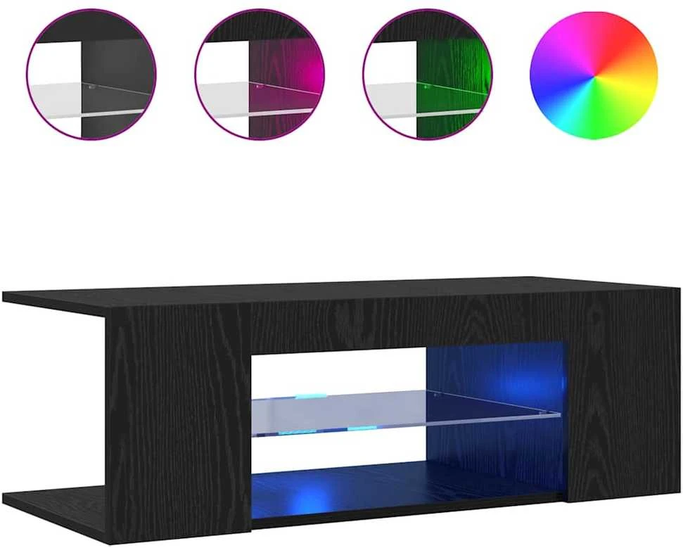 TV staliukas Televizoriaus spintelė 90 x 39 x 30 cm Juodas ąžuolas