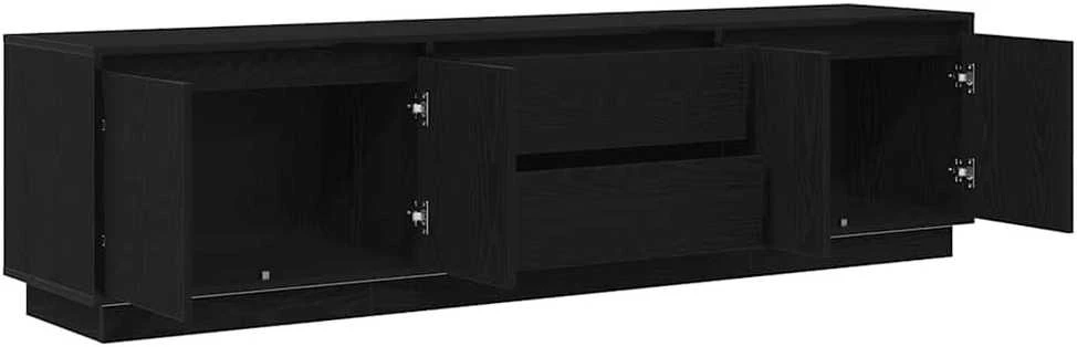 TV staliukas Televizoriaus spintelė su LED apšvietimu, 193,5x41x50 cm