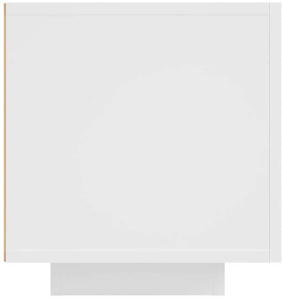 TV staliukas Televizoriaus spintelė su LED apšvietimu, balta, 160x35x40cm