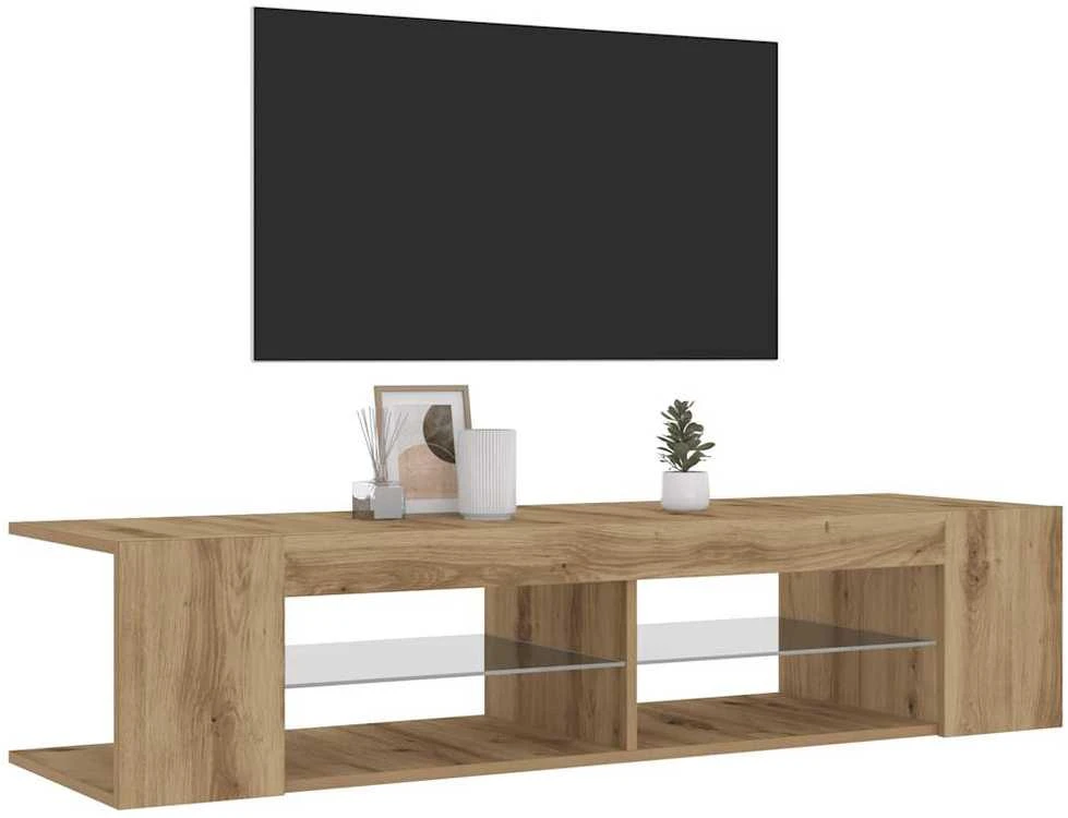 TV staliukas Televizoriaus spintelė su LED, artisano, 135x39x30cm, mediena