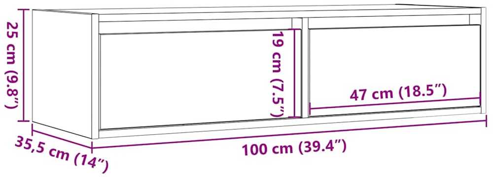 TV staliukas Televizoriaus spintelė su LED, artisano, 100X35,5x25 cm