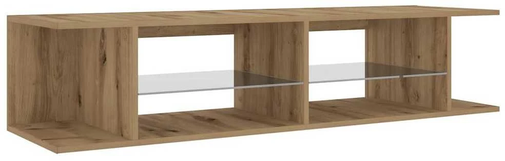 TV staliukas Televizoriaus spintelė su LED, artisano, 135x39x30cm, mediena