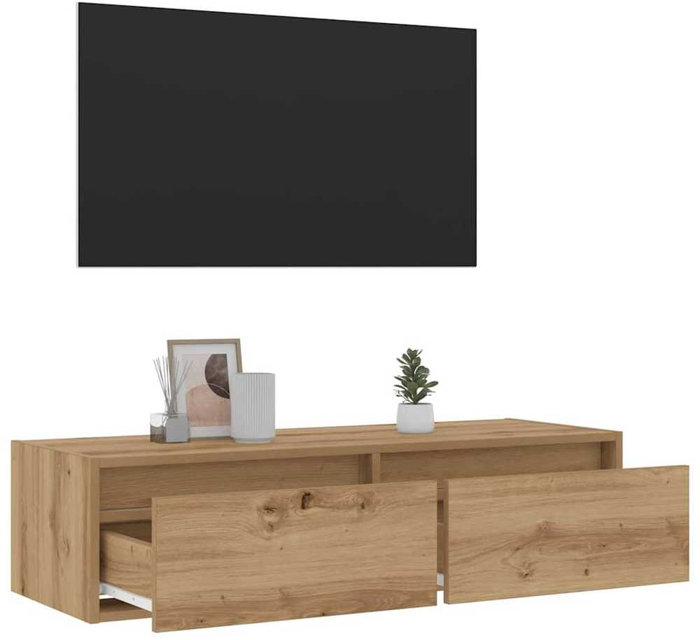 TV staliukas Televizoriaus spintelė su LED, artisano, 100X35,5x25 cm