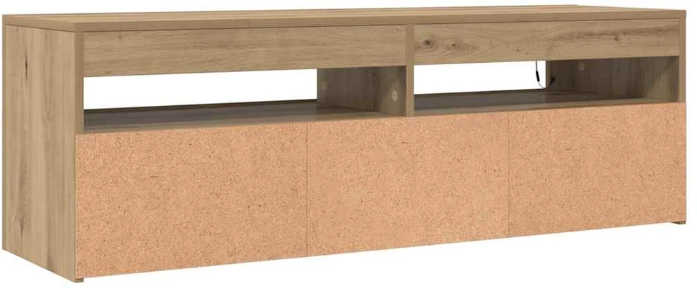 TV staliukas Televizoriaus spintelė su LED, artisano, 120x35x40cm, mediena