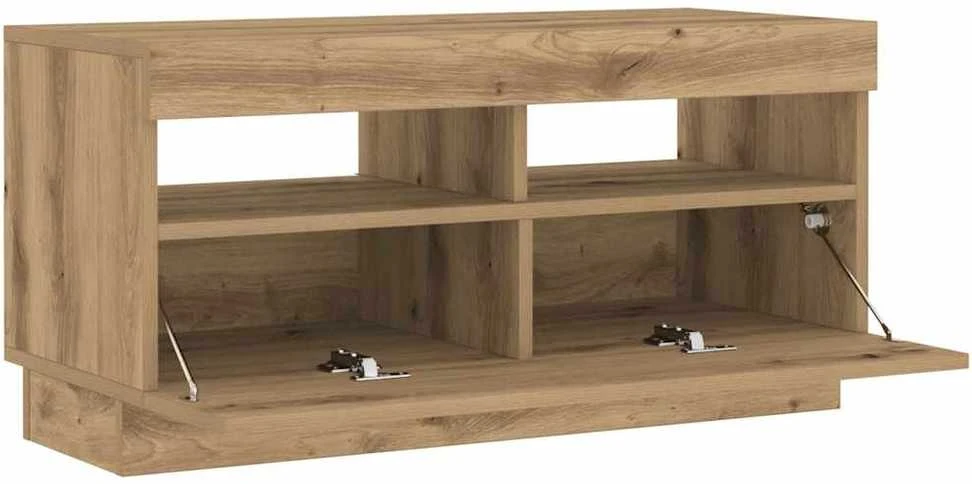 TV staliukas Televizoriaus spintelė su LED, artisano, 80x35x40cm, mediena
