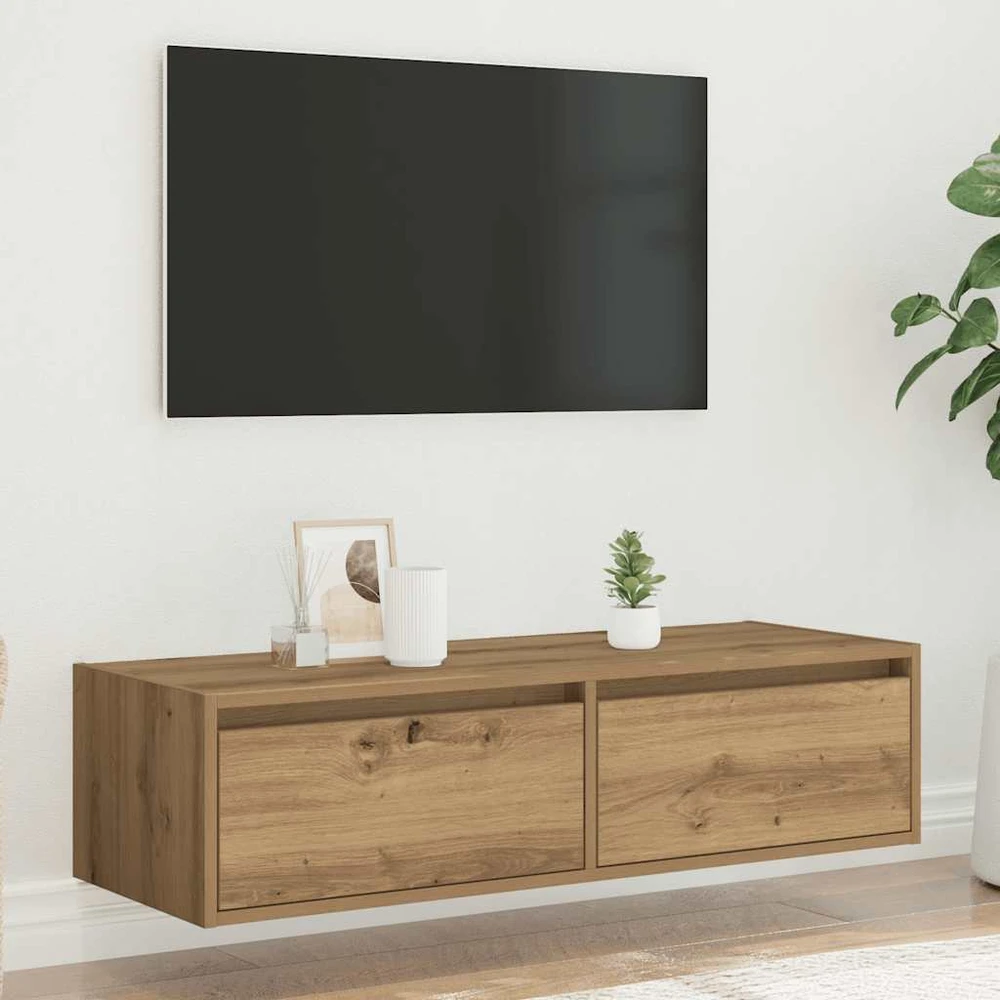 TV staliukas Televizoriaus spintelė su LED, artisano, 100X35,5x25 cm