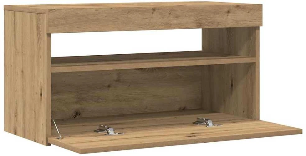 TV staliukas Televizoriaus spintelė su LED, artisano, 75x35x40cm, mediena