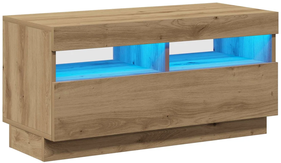 TV staliukas Televizoriaus spintelė su LED, artisano, 80x35x40cm, mediena
