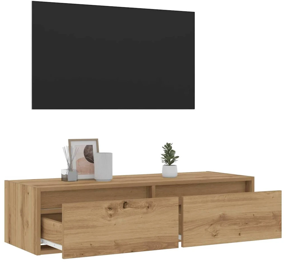 TV staliukas Televizoriaus spintelė su LED, artisano, 100X35,5x25 cm