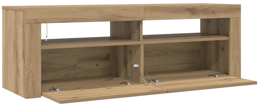 TV staliukas Televizoriaus spintelė su LED, artisano, 120x35x40cm, mediena