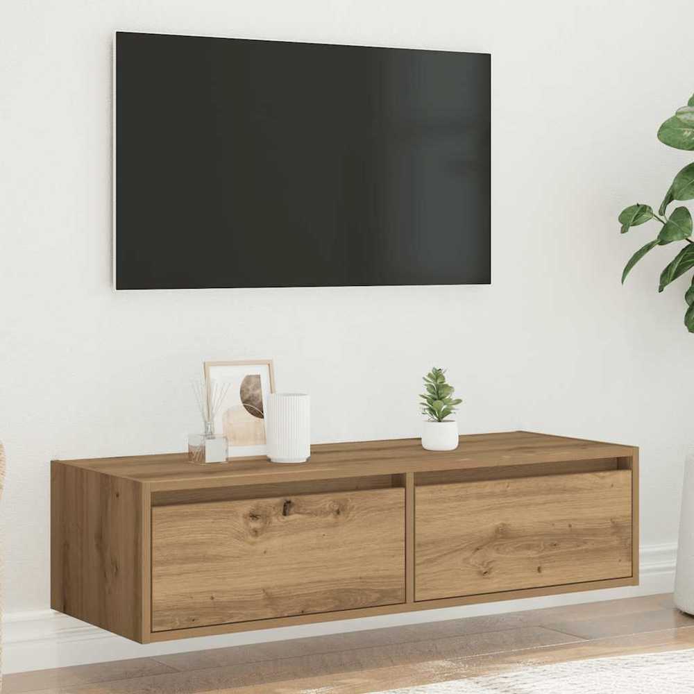 TV staliukas Televizoriaus spintelė su LED, artisano, 100X35,5x25 cm