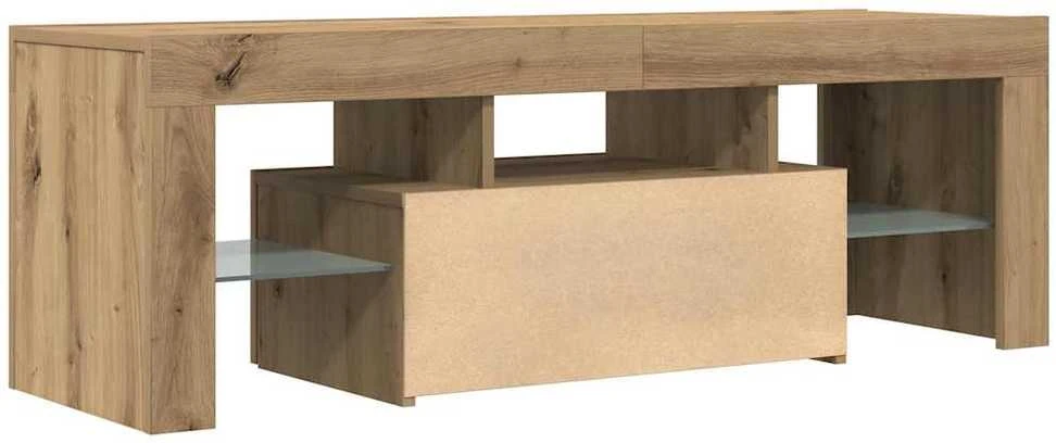 TV staliukas Televizoriaus spintelė su LED, artisano, 120x36,5x40cm, mediena