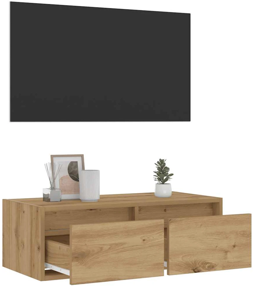 TV staliukas Televizoriaus spintelė su LED, artisano, 75x35,5x25 cm