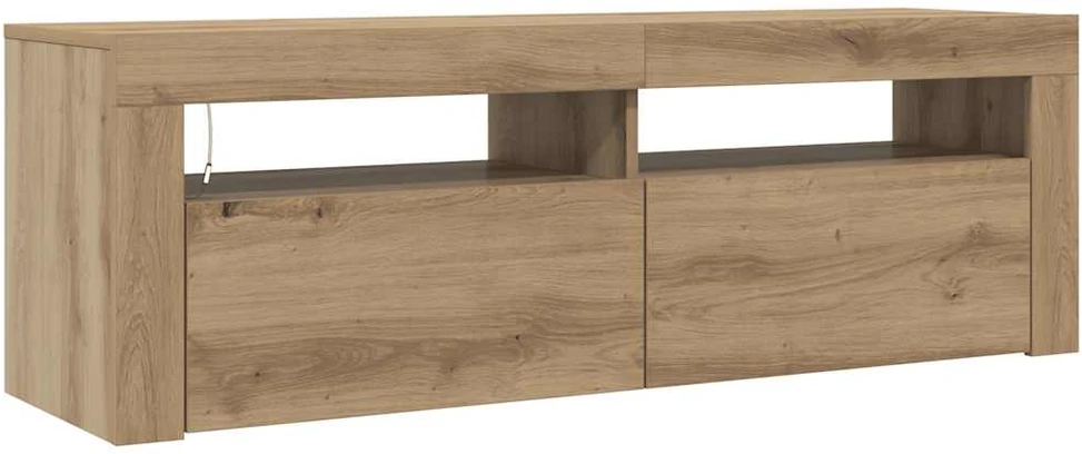 TV staliukas Televizoriaus spintelė su LED, artisano, 120x35x40cm, mediena