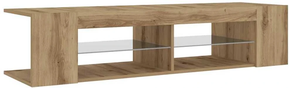 TV staliukas Televizoriaus spintelė su LED, artisano, 135x39x30cm, mediena
