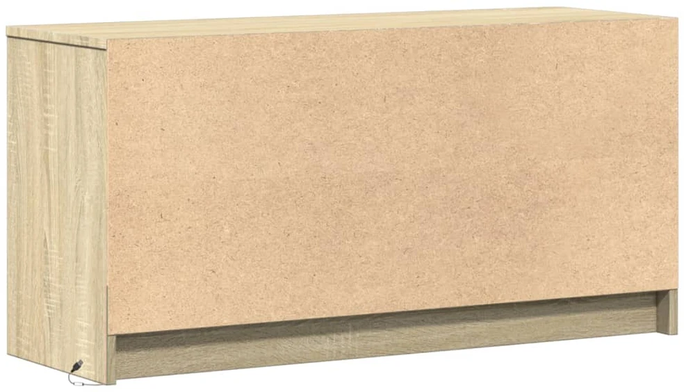 TV staliukas Televizoriaus spintelė su LED, ąžuolo, 100x34x50cm, mediena