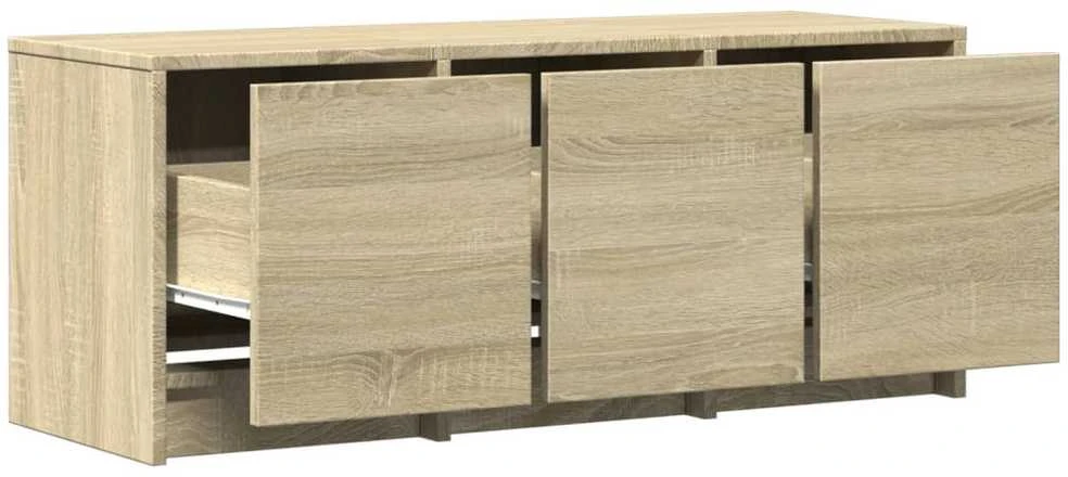 TV staliukas Televizoriaus spintelė su LED, ąžuolo, 97x34x40cm, mediena