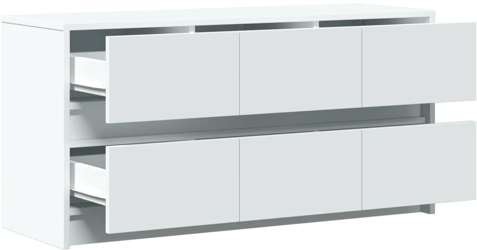 TV staliukas Televizoriaus spintelė su LED, balta, 100x34x50cm, mediena