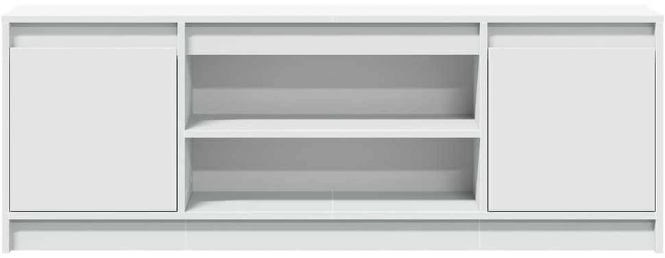 TV staliukas Televizoriaus spintelė su LED, balta, 139,5x34x50cm, mediena
