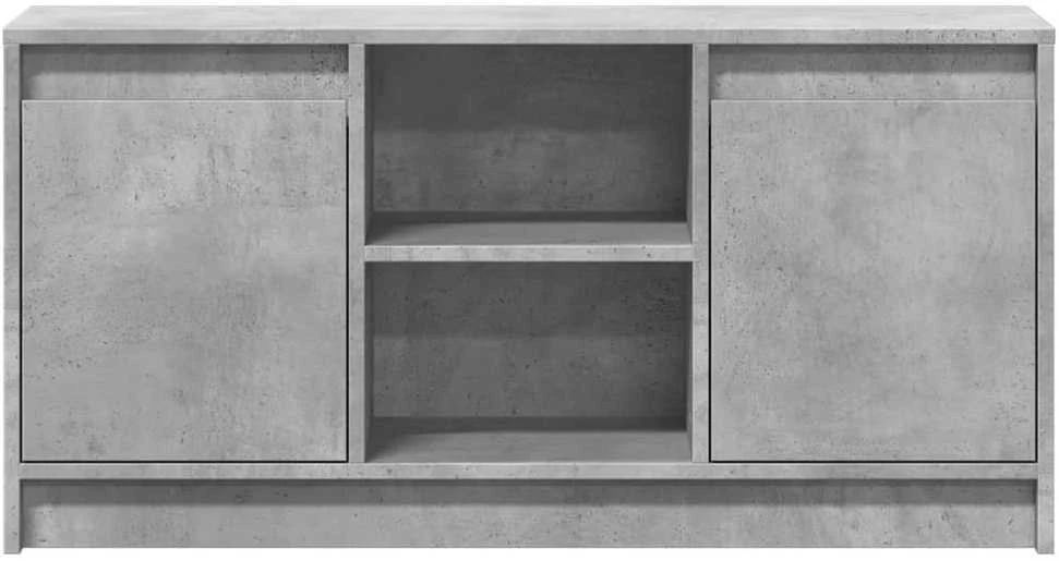 TV staliukas Televizoriaus spintelė su LED, betono, 100x34x50cm, mediena