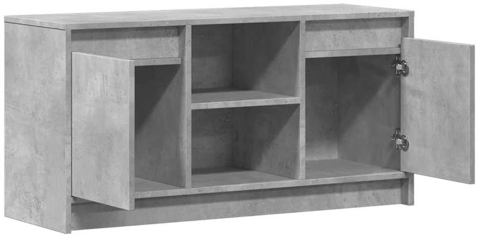 TV staliukas Televizoriaus spintelė su LED, betono, 100x34x50cm, mediena