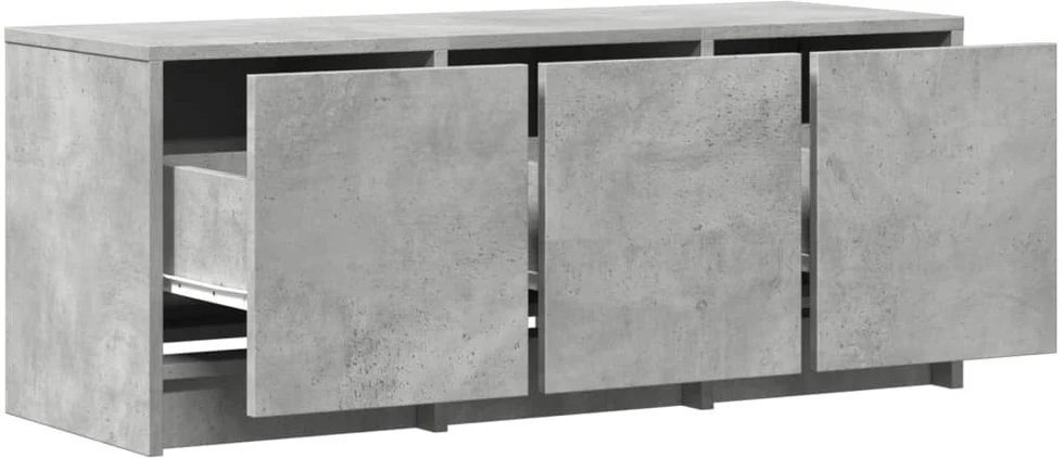 TV staliukas Televizoriaus spintelė su LED, betono, 97x34x40cm, mediena