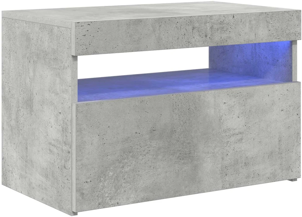 Televizoriaus spintelė su LED, betono pilka, 60x35x40cm