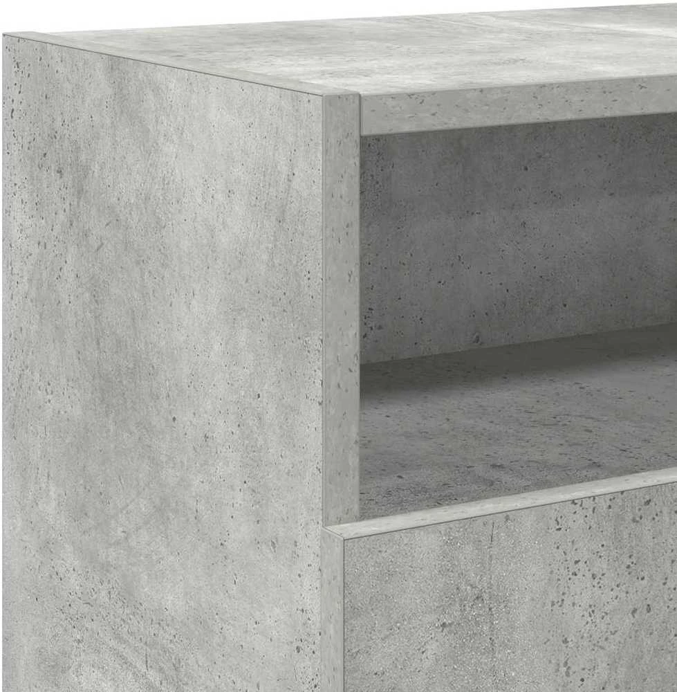 TV staliukas Televizoriaus spintelė su LED, betono pilka, 120x30x50cm