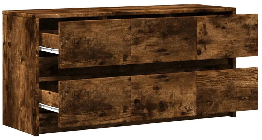 TV staliukas Televizoriaus spintelė su LED, dūminė, 100x34x50cm, mediena