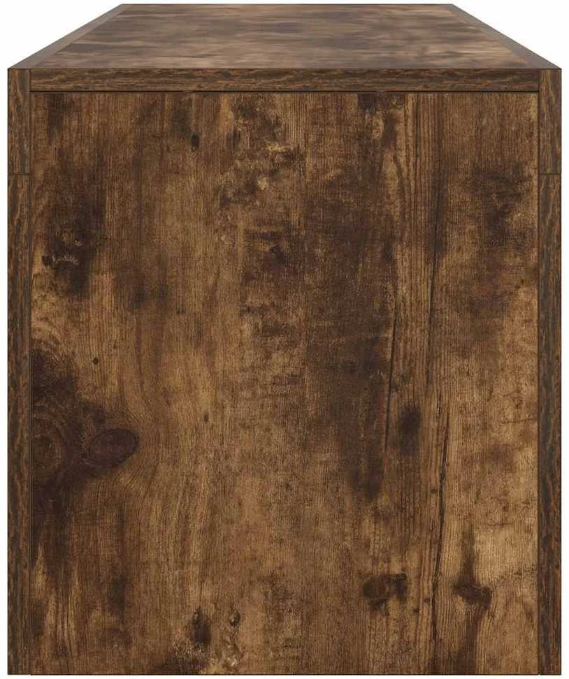 TV staliukas Televizoriaus spintelė su LED, dūminio ąžuolo, 140x36,5x40cm