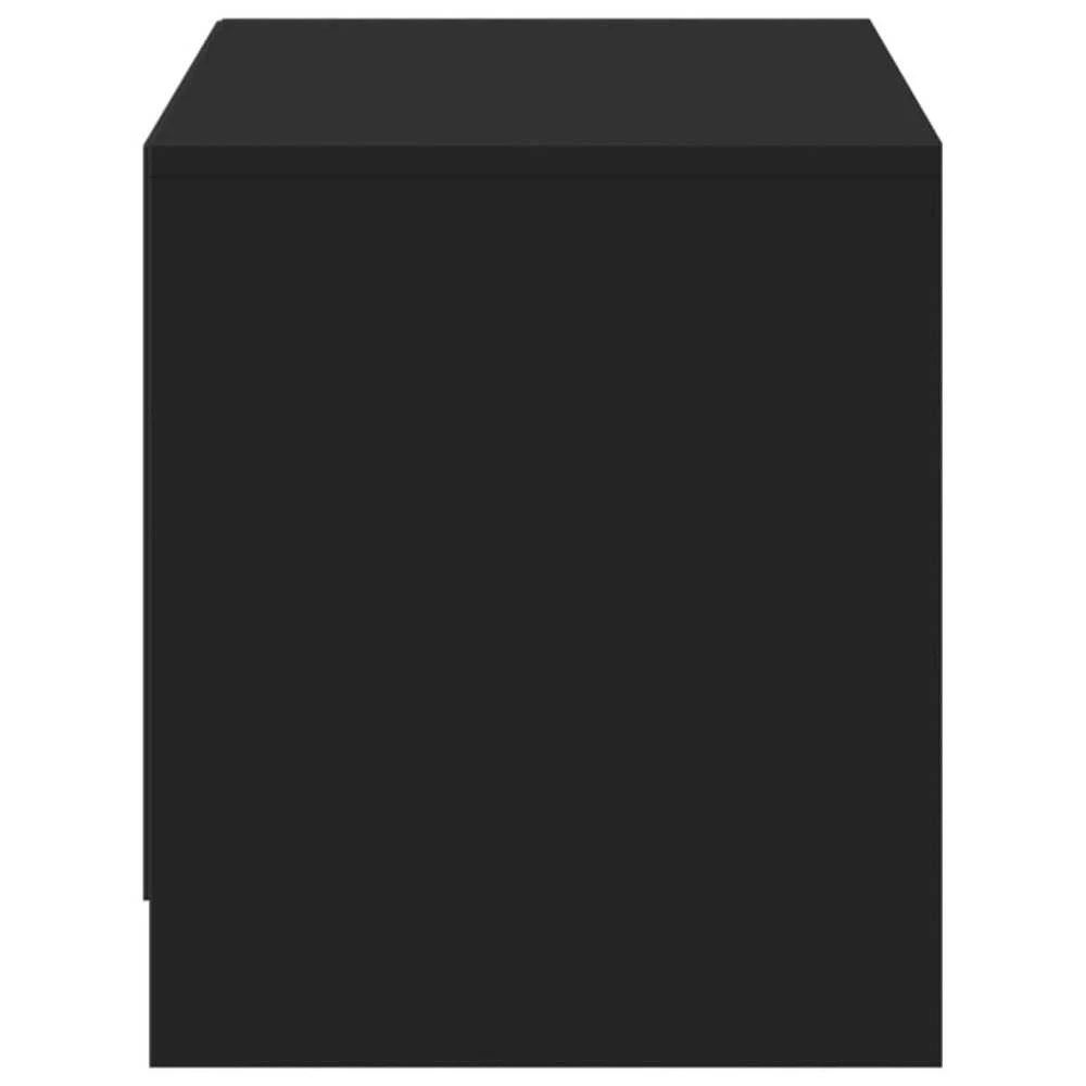 TV staliukas Televizoriaus spintelė su LED, juoda, 97x34x40cm, mediena
