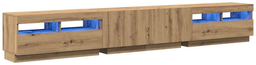 TV staliukas televizoriaus spintelė su LED lemputėmis Artisan ąžuolas