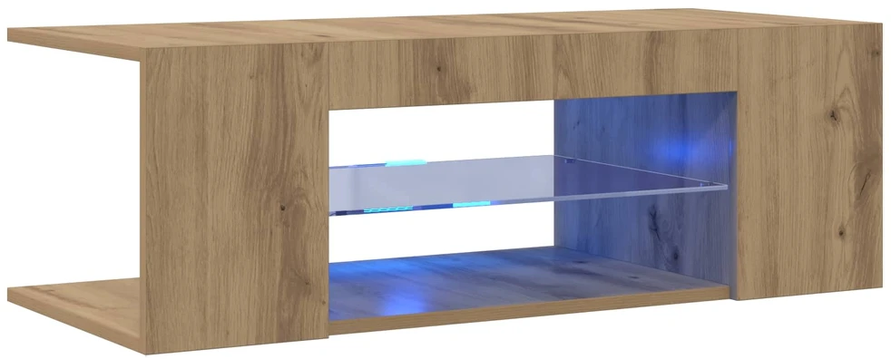 TV staliukas televizoriaus spintelė su LED lemputėmis Artisan ąžuolas