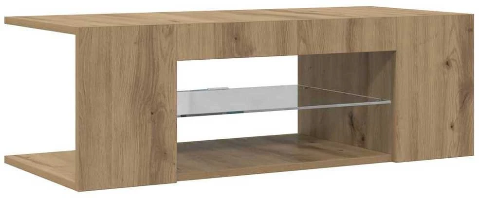 TV staliukas televizoriaus spintelė su LED lemputėmis Artisan ąžuolas