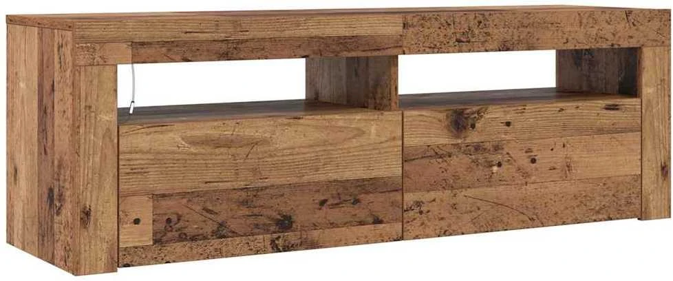 TV staliukas Televizoriaus spintelė su LED, medienos, 120x35x40cm, mediena