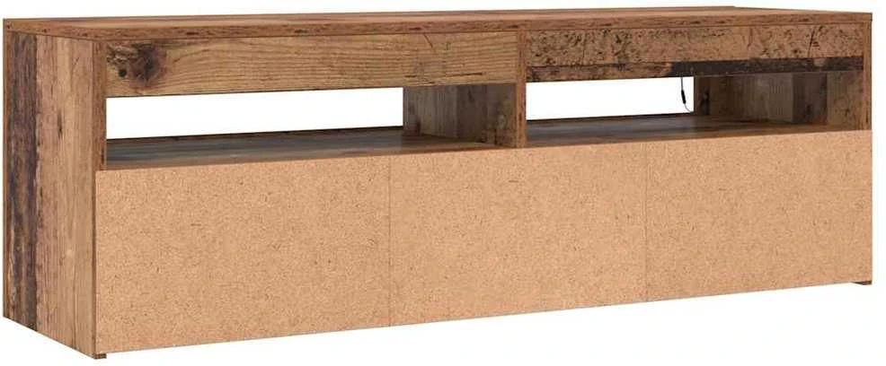 TV staliukas Televizoriaus spintelė su LED, medienos, 120x35x40cm, mediena